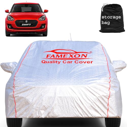 Image of Maruti Swift Car Cover Waterproof with Free Bag and All Weather for Car Cover,100% Waterproof Outdoor Car Covers Rain Snow UV Dust Protection. Custom Fit