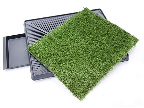 Synturfmats Indoor Pet Potty Patch Puppy Pee Training Pad, Deluxe 3 Pieces Dog Relief System with Drawer (20"x25")