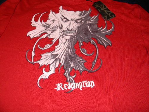 Mens 4XL Long Sleeve Super Soft "Redemption" Greenman Red Sweater