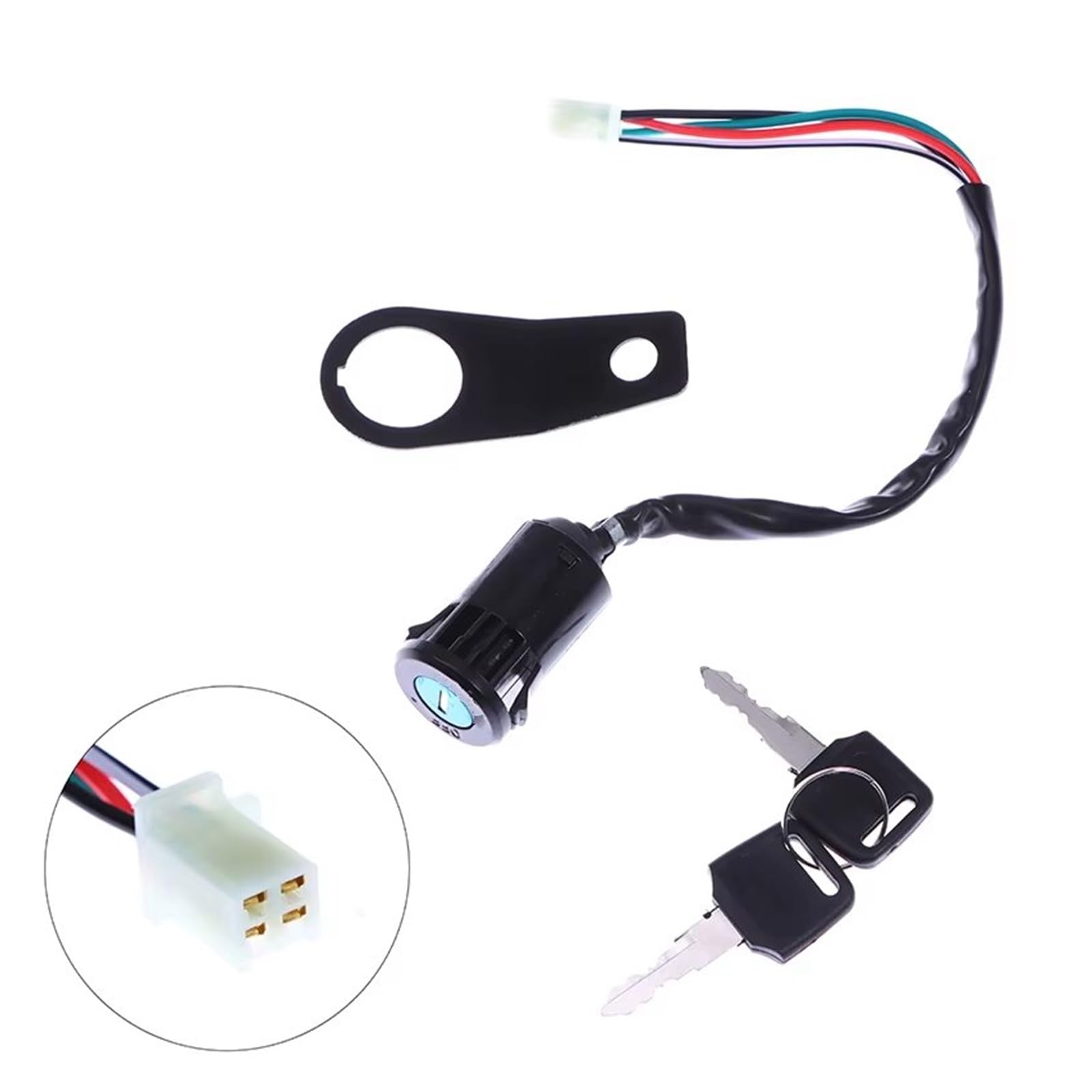 Interruptor De Llave Encendido para Mayoría Las Motocicletas 50cc 70cc 90cc 110cc 150cc Arranque Universal Llave Bloqueo Interruptor Encendido Soporte 1 Juego DIY