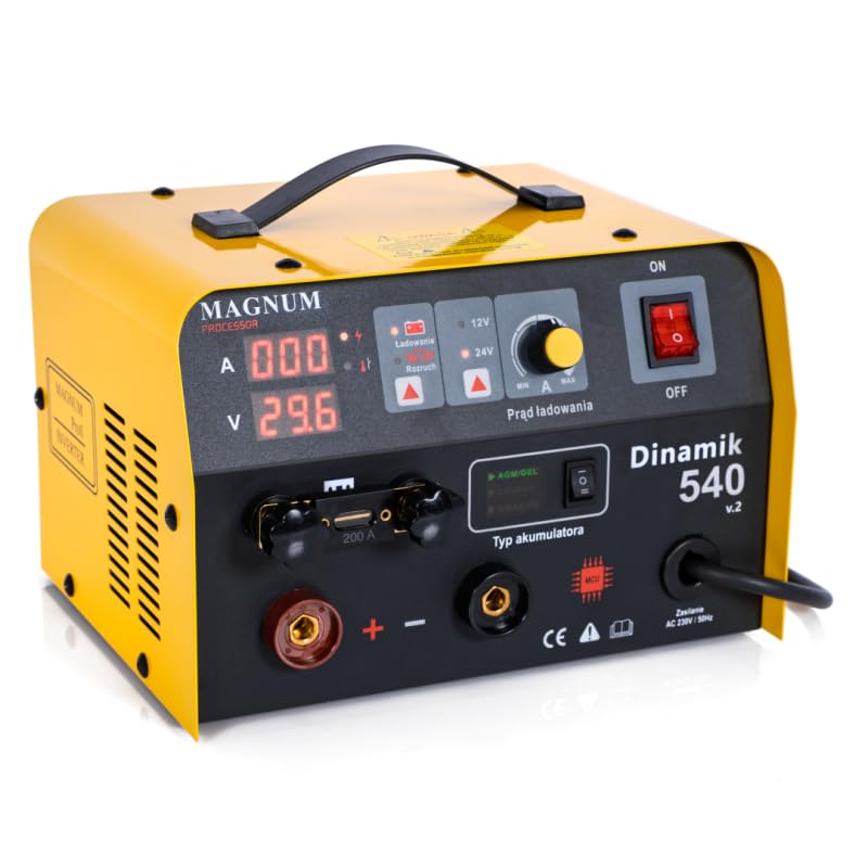 Autobatterie Ladegerät Magnum Dinamik 540 Inverter Batterieladegerät mit Starthilfe – Schnelles Laden und Starthilfe für 12V/24V Autobatterien in Pkw, LKW und Maschinen Bestschweissen.de
