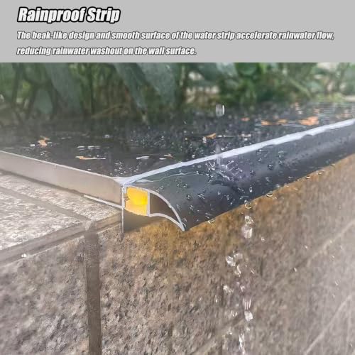 Protectores de lluvia para puertas con bordes de goteo 5