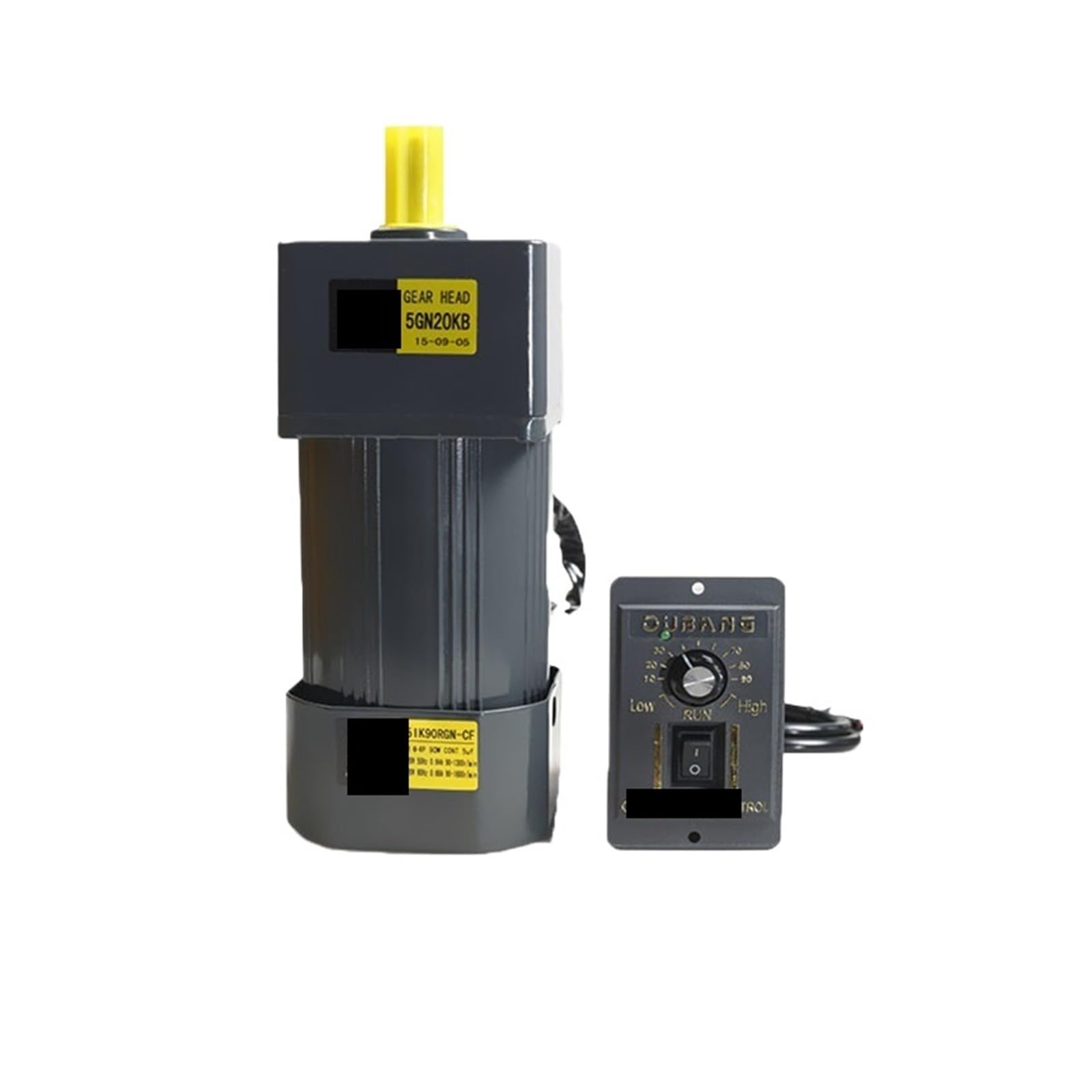 ANERTQUIH Asynchronous Motor 90W 220V AC Gear with Speed Regulator 5IK90RGN-CF Adjustable Shaft Diameter 15mm(0-9RPM)