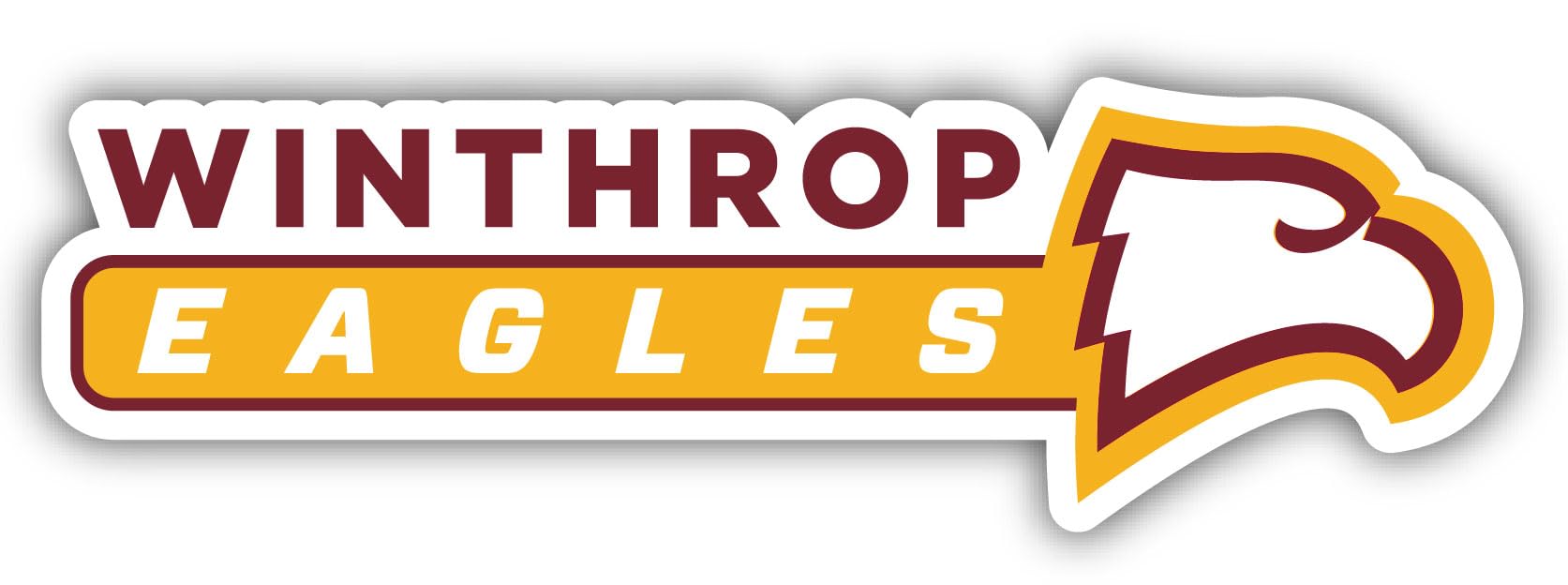 Winthrop University 4 Inch Wide Colorful Vinyl Flat Magnet Officially Licensed Collegiate Product
