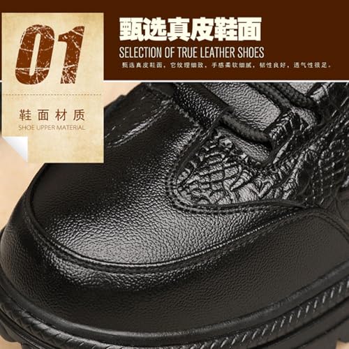 Men's Genuine Leather Printed Lace-Up Platform Ankle Boots Luxury Round Toe Soft Bottom Mid-top Dress Boots Winter Comfortable and Warm Leather Boots2