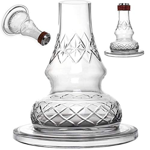 DILAW® TRIPOL Shisha Glas Bowl Ersatzglas ohne Gewinde, Größe: Big Size