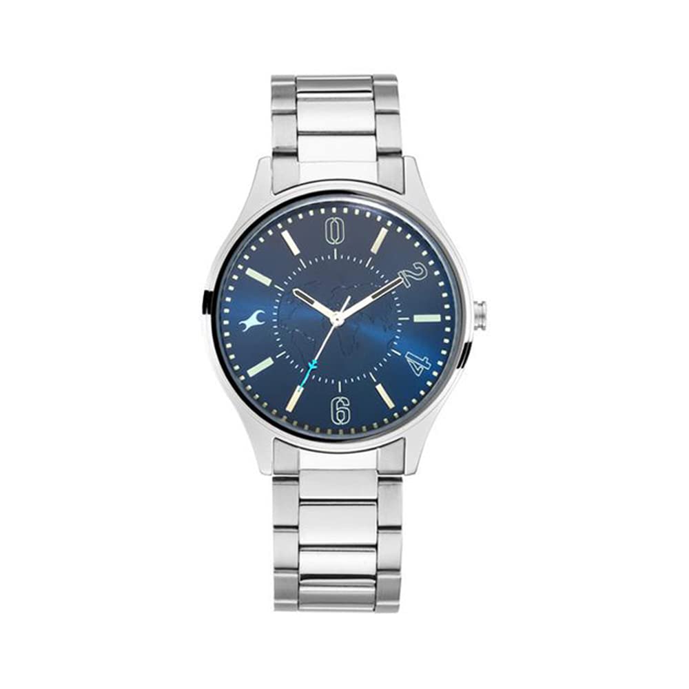 Fastrack Men Stainless Steel Tripster Analog Blue Dial Watch-Nn3237Sm01/Np3237Sm01, Band Color-Silver (B08619P55Z) Amazon Price History, Amazon Price Tracker