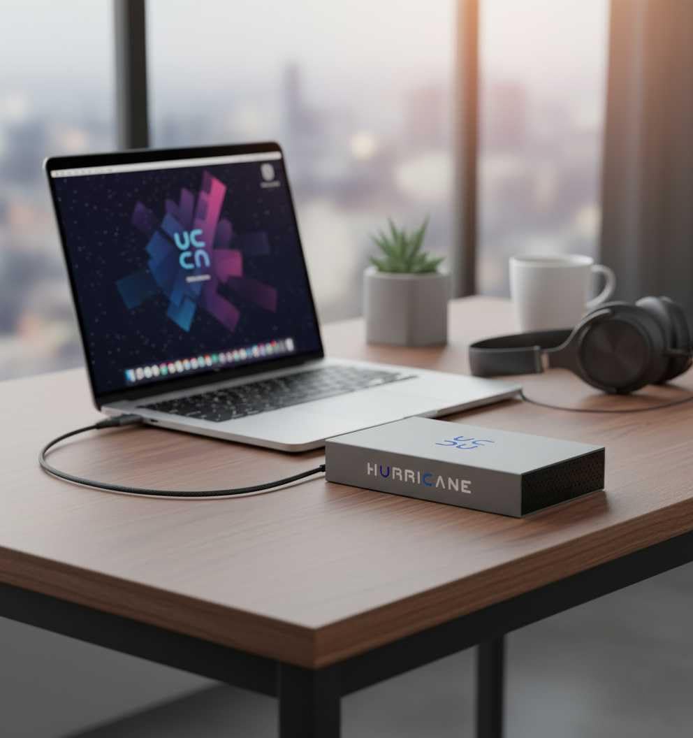HURRICANE 3518C3 Externe Festplatte 2TB 3,5" USB C HDD extern Backup Desktop Speicher mit Netzteil für PC, smart TV, Ps4, Ps5, Xbox Laptop, kompatibel mit Windows Mac Linux
