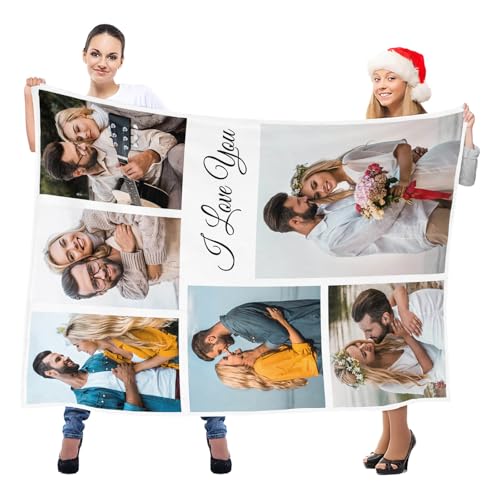 Image of inkArts Custom Blanket with Photo, Personalized Blanket, Customized Photo Blankets, Customizable Picture Blankets, Personalized Anniversary Couple Gifts for Women Men Her Him Boyfriend Girlfriend