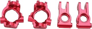 VLIZO Portadores de bujes Traseros de Metal, portadores de husillos de bujes Delanteros C portátiles duraderos con Tornillo for Losi Lasernut U4 (Rojo) (Color : Blauw)