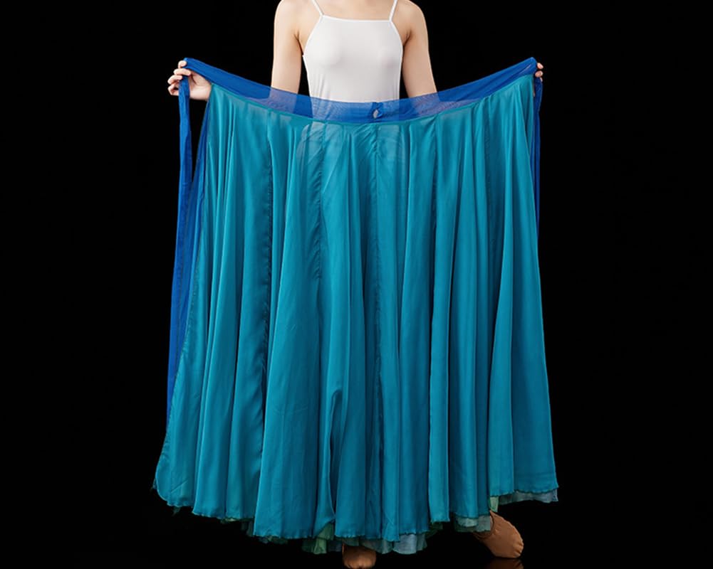 Donna Moderne Gonne Maxi Lunghe A Vita Alta e Ampie per Danza lirica, Swing e Allenamento Stile Flamenco e Festival Gonne da Danza con Laccetti
