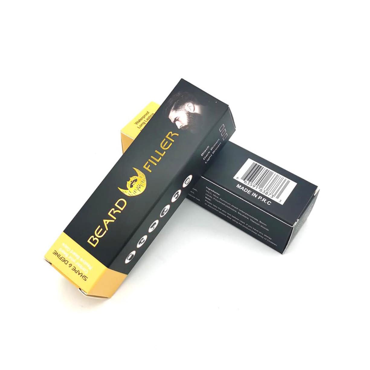 Didiseaon 4pezzi Filler Per Modellare La Barba Portatile Stick Filler Per Barba Con Design Pennello Facile Da Usare Per Risultati Naturali e Precisi
