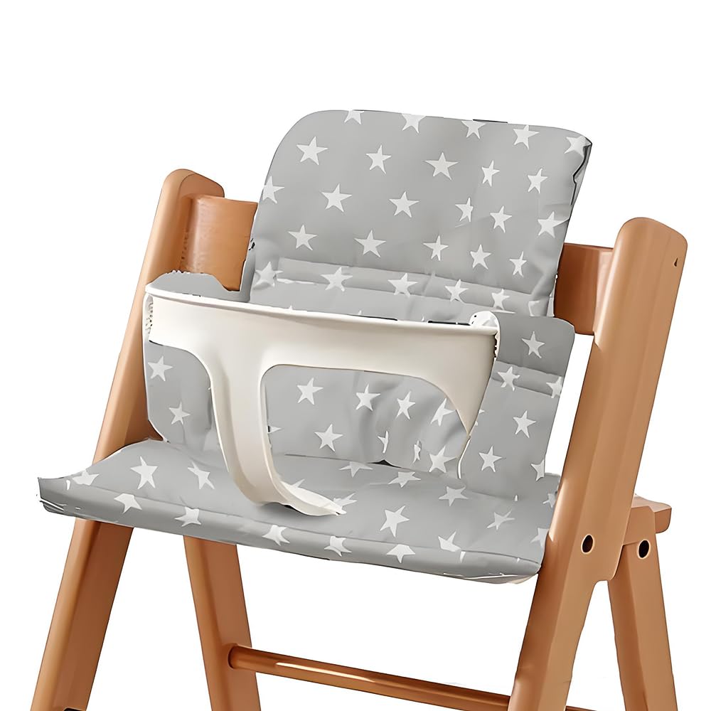 Cojín para trona infantil, 2 unidades, cojín acolchado para trona, reductor lavable para trona, funda para trona Step, para trona con cinturón de seguridad Sto-kke