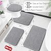 OLANLY Tapetes de Baño 30x20, Chenilla Extra Suave y Absorbente | Gris, Respaldo de Goma de Secado Rápido, Lavable a Máquina para Piso de Baño, Tina y Ducha, Accesorios de Decoración para el Hogar 4