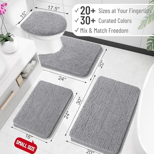 OLANLY Bathroom Rugs 30x20, Extra Soft Absorbent Chenille Bath Rugs - 1