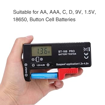Aa Batterijen VooGenzek BT-168 PRO Universele Digitale Batterij Tester Volt Checker, Digitale Batterij Tester, Voor AA, AAA, C, D, 9V, 1.5V, 18650, Knoopcel Batterijen Duracell Aa
