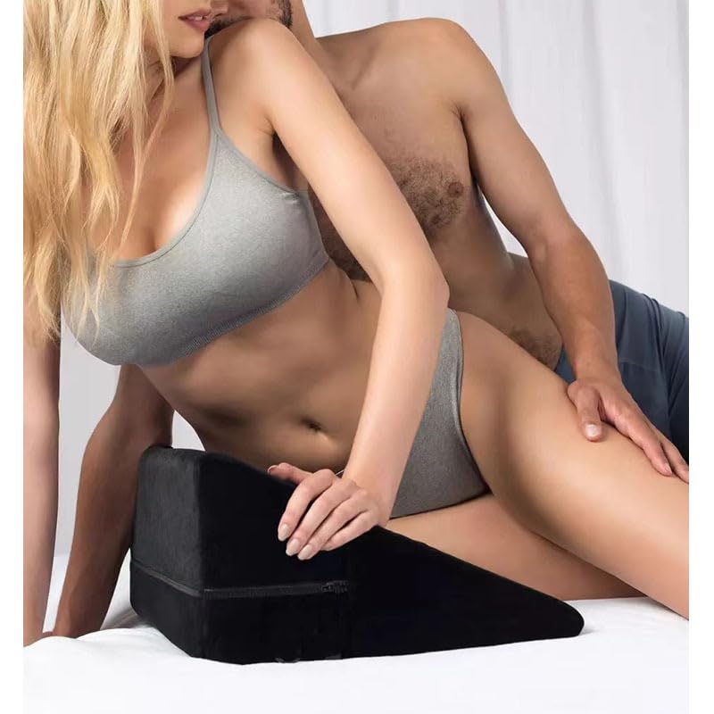Almohada de Posición Sexual con Base de Succión y 2 Correas Ajustables, Sin Dildo Incluido, para Parejas, Negro