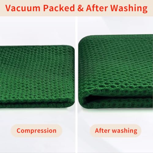 Image of Homaxy 100% Cotton Waffle Weave Kitchen Dish Cloths 6-Pack, Forest | 12 x 12 Inches, Ultra Soft Absorbent Dish Towels, Quick Drying Dish Rags with Hanging Loop