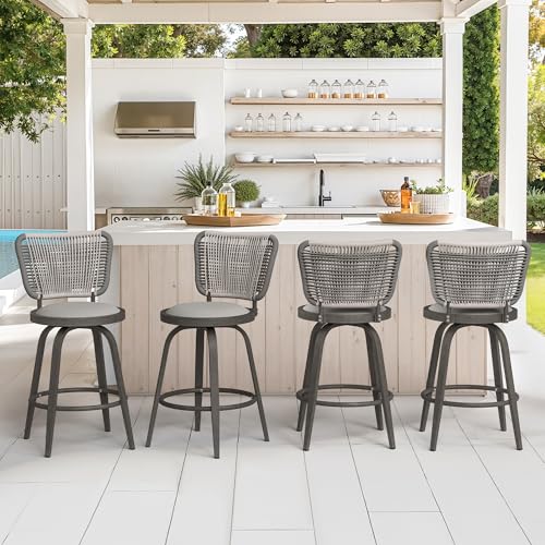 Outdoor Bar Stools Set of 4, 27