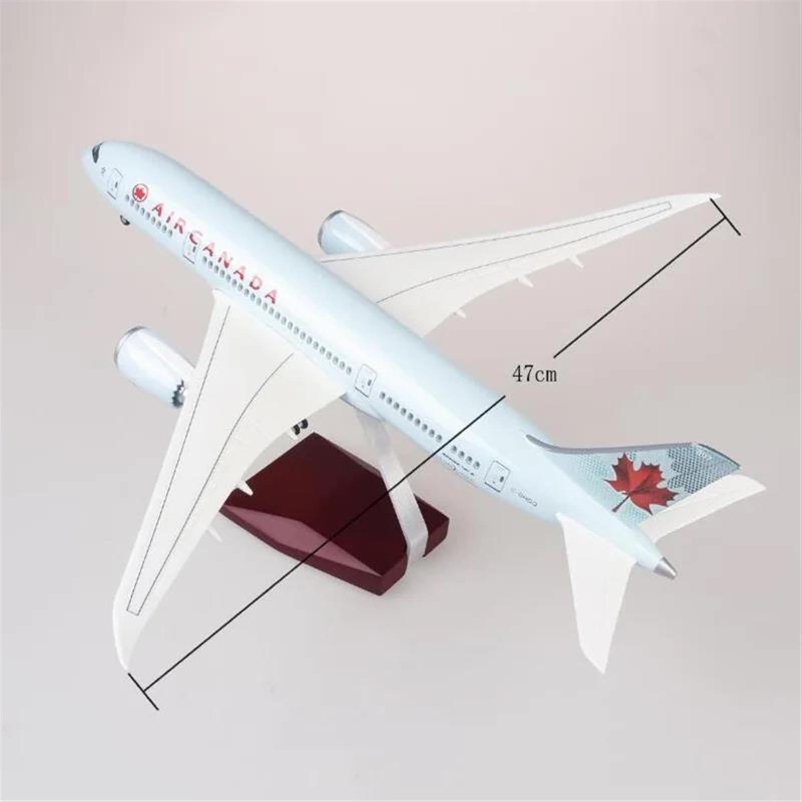 Modelo Diésel A Escala 1/130 para Avión De Resina Boeing B787 De Air Canada con Pantalla De Colección Estática De Luces(No Light)