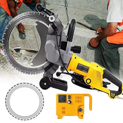 lilishangmao Sierra De Hormigón para Corte En Húmedo, Motor De Cobre Puro Y Diseño Refrigerado por Agua, Máquina para Cortar Ranuras En Paredes, Discos De Diamante De 40 cm/50 cm, para Granito 39cm