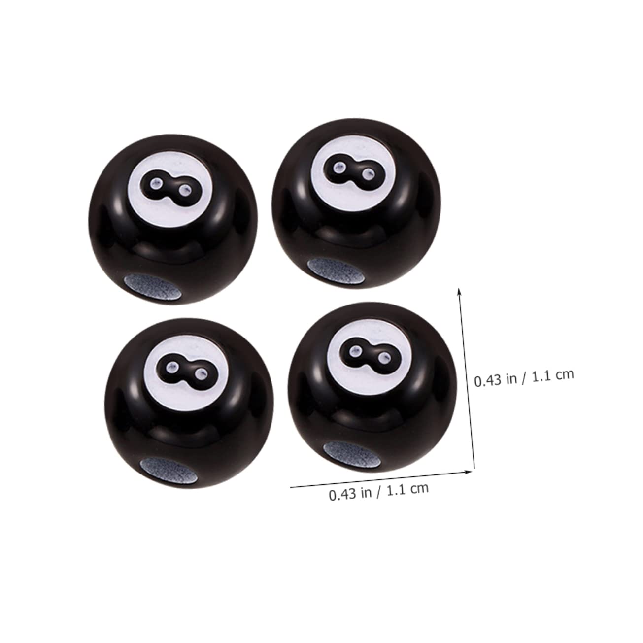 Lot De 8 Perles Acryliques Rondes 19mm Noir-brique Style Ethnique - Fabriqué En Italie