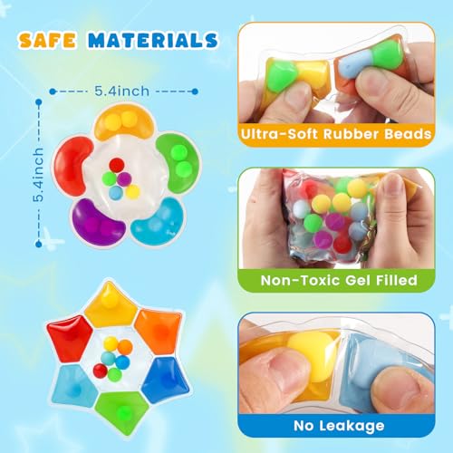 Image of LovesTown 6PCS Color Sorting Toys, Sensory Fidget Toys for Kids Color Matching Game Travel Essenstial Birthday Gifts Goodie Bags