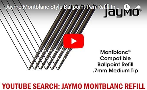 Miniatura 5 de Jaymo Repuesto para Montblanc 128211 - Medidas 3.875 in  98 mm de largo - Recambio de bolígrafo - 12 negro