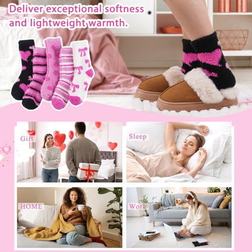 Image of Fuzzy Socks for Women Fluffy Cozy Slipper Socks Fall Halloween Socks Gifts