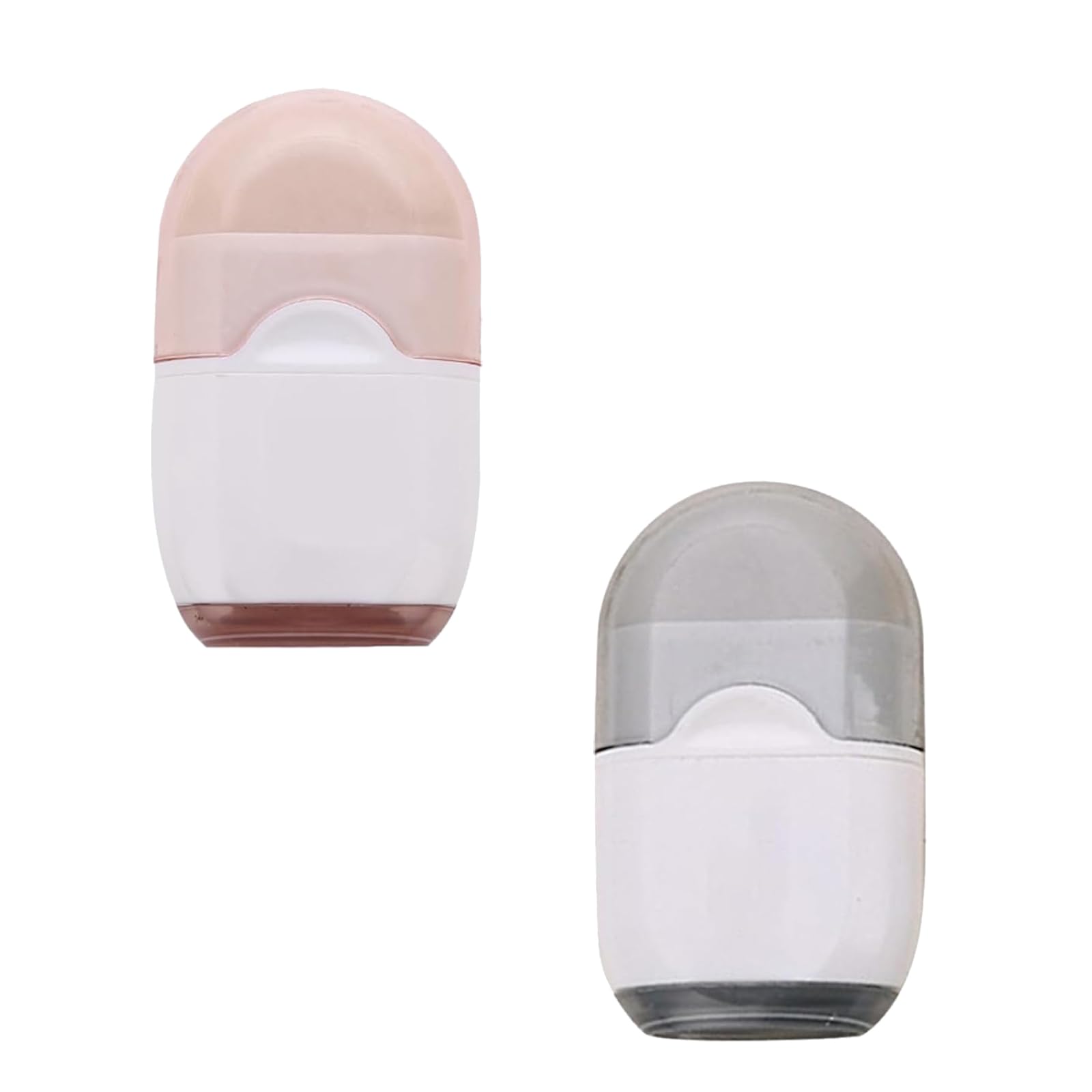 Manual Pencil Sharpener with Eraser Mini 2-in-1 Pencil Sharpener with Rubber Cover Single-Hole Pencil Sharpeners Students Kids School Office Art Tool, 2 Pack Set