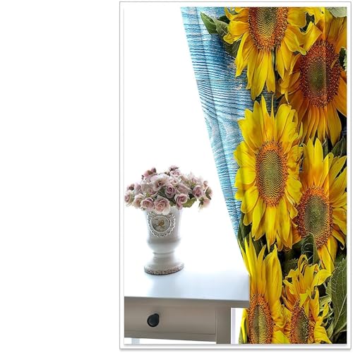 Cortinas de oficina de dos paneles lavables para ventanas medianas 4