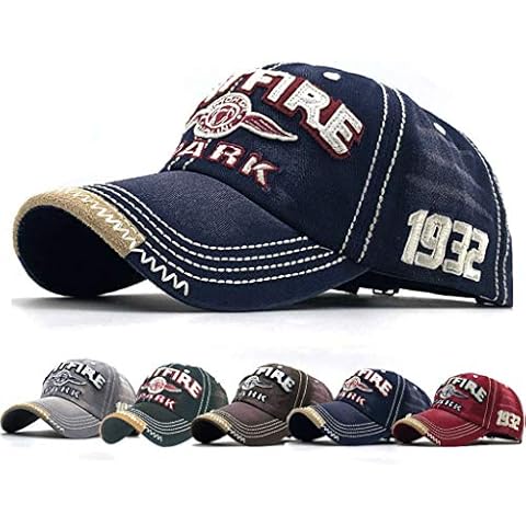 CheChury Vintage Distressed Baseball Cap Cover