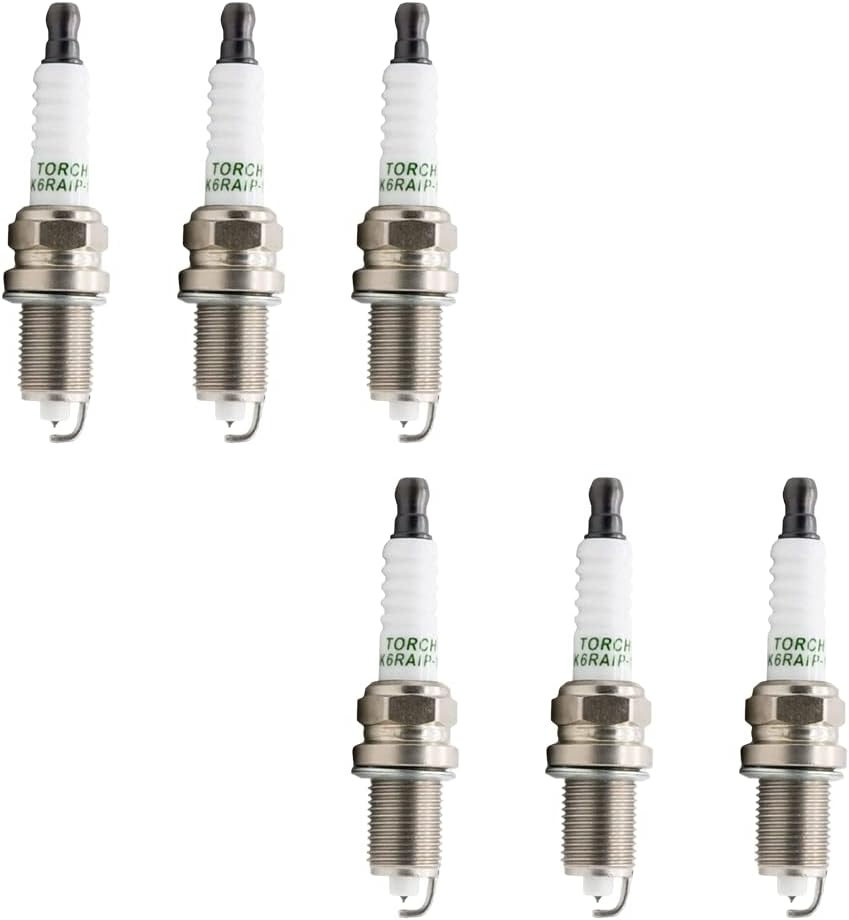 TORCH 6 PK K6RAIP-11 Iridium Platinum Spark Plug Replace for NGK IZFR6H-11 Spark Plug, for Autolite XP5224 Spark Plug, for Champion Spark Plug, for DENSO VK20 Spark Plug, for Mitsubishi MZ602041, OEM