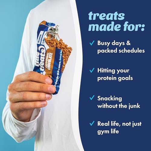 Image of Tidetreats Crispy Rice Peanut Butter Protein Bars - High Protein Snack with 25g Protein, Low Sugar, 7g Fiber, Gluten Free, Clean Ingredients - Healthy Energy Bars - 8 Count | 25g Protein, Low Sugar, 7g Fiber, Gluten Free, Clean Ingredients