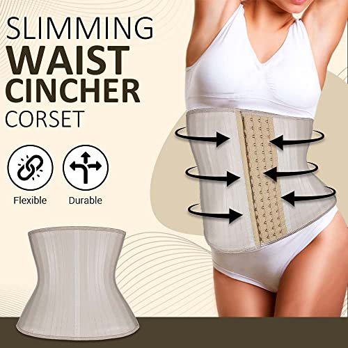 Heighten Beauty - Waist Cincher 9” - L Size - Women's Waist Trainer Fitness Cincher, Slimming Body Shaper Belt, Weight Loss Sweat Cincher - Perfect Body Shaper For Women - Women Shapewear - Beige. #TOP7