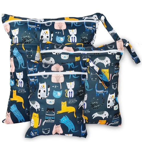 Rinfency 3 Stück Nasstaschen Katze