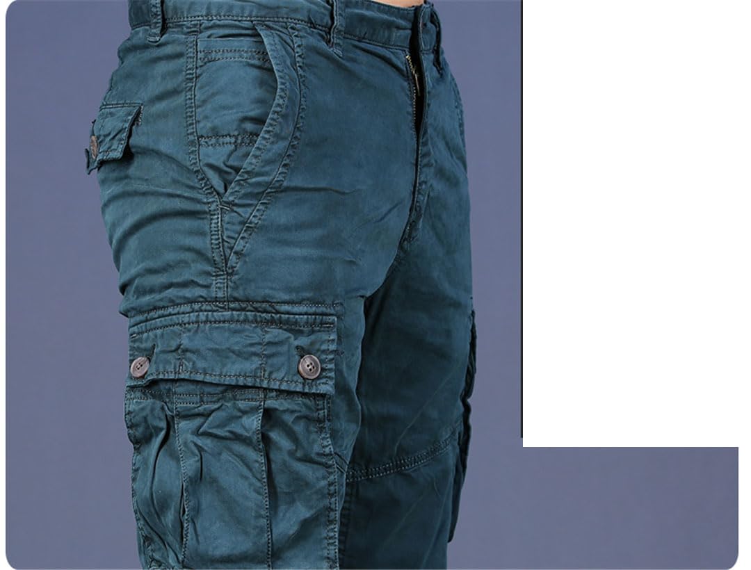 Vogrtcc Pantalones Cargo De Algodón para Hombre, Pantalones Tácticos Militares, Pantalones Informales con Múltiples Bolsillos, Pantalones Pitillo