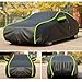 Custom Fit Car Cover Waterproof for V W Polo 5 6R 2009-2014 Oxford Fabric All Weather Outdoor Protection Rain Wind Dust Driver Door Zipper Reflective Strips Lightweight Foldable with Storage Bag