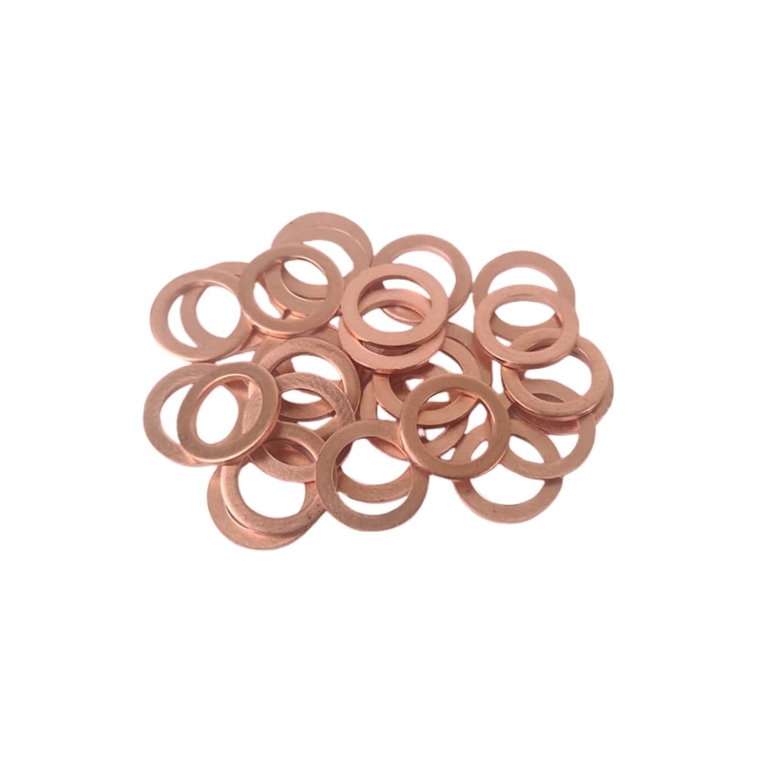 M14 Flat Washer Copper Sealing Ring, Inner Diameter 14mm, Outer Diameter 20mm, Thickness 1.5mm, Metric Sealing Washer, 20 Pieces