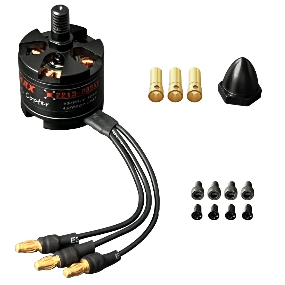 Brushless Motor 2213 935KV, 2-4S Motor for RC Plane Multi Copter DIY Done 450 F550 S500 S550 X525 DJI Phantom Quadcopter (Emax MT2213 CW*1)