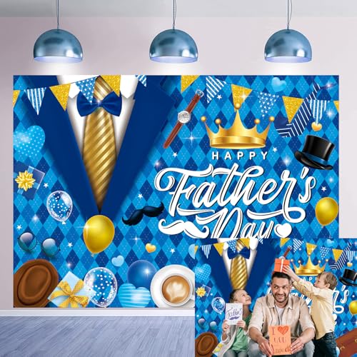 Bannière de fête d'anniversaire et de fête des pères pour un photobooth élégant et réussi