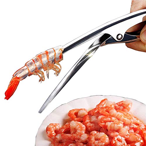 2 Pcs Shrimp Deveiner Tool Prawn Seafood Peeler Frogmore Shrimp Cleaner Stainless Steel Creative Kitchen Tools (Stainless Steel)