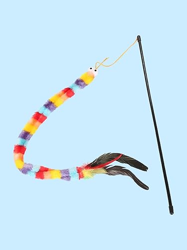 Miniatura 3 de QWINEE Juguetes de varita para gatos, juguete interactivo para gatos, juguetes para gatos de interior, juguetes interactivos para gatito, multicolor