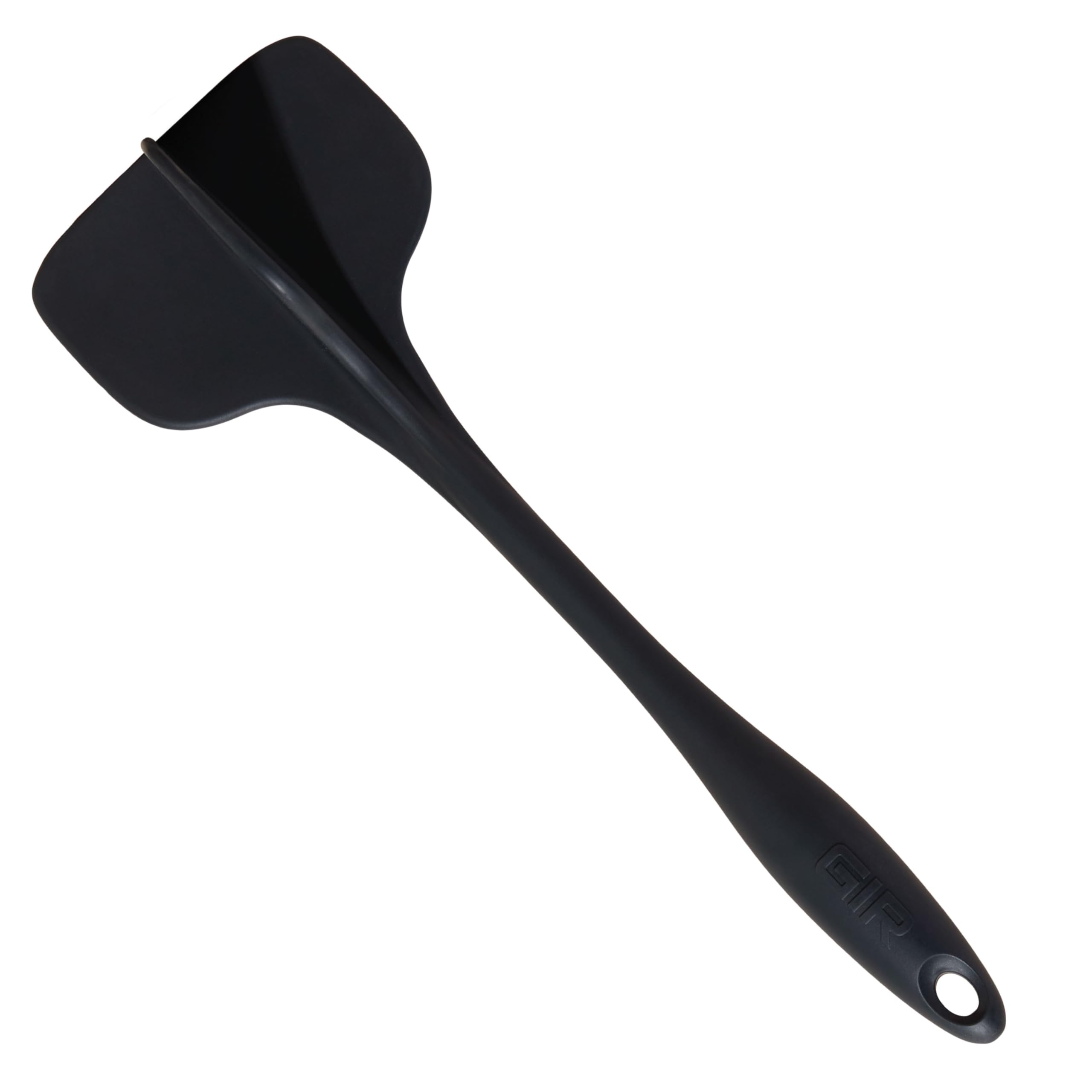 GIR: Get It Right Silicone Quad Meat Chopper - Non-Stick & Heat Resistant - Silicone Potato Masher and Hamburger Chopper - Mini - 9 Inch - Black Meat Masher