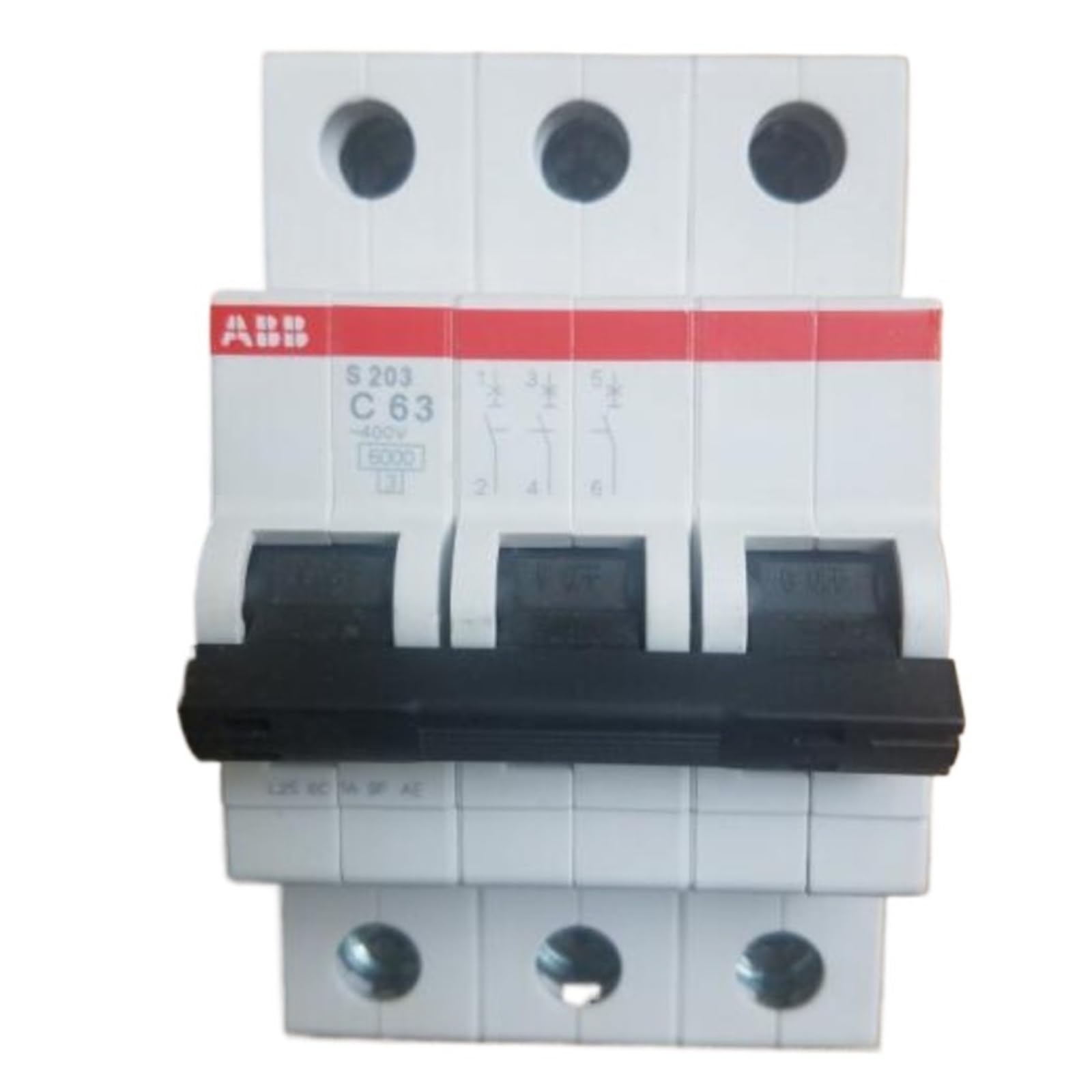 Disjoncteur miniature S203-C63 3P 63A tripolaire courbe C modulaire