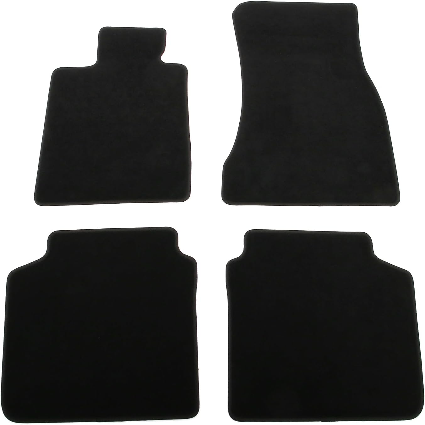 IKON MOTORSPORTS, Nylon Car Floor Mats Compatible with 2016-2022 BMW G11 7 Series / 2017-2022 BMW Alpina B7, OE Fitment Style Black Driver Passenger Car Carpets, Front Rear 4PCS Full Set