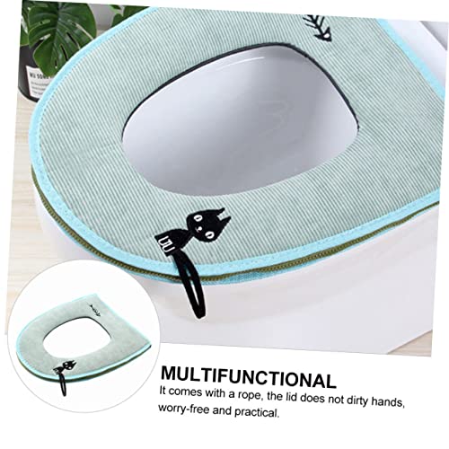 HANABASS 1 Stück Winter Toilettensitz Beheizte Toilettensitzabdeckung Kommode Einlagen Toilettensitzkissen Toilettensitzkissen Toilettenauflagen Gepolsterte Toilettensitzabdeckung Haushalt – Bild 6