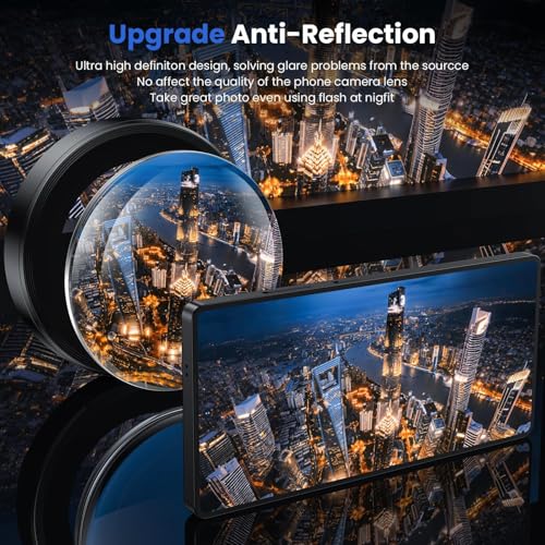 Image of WSKEN for Samsung Galaxy Ultra Camera Lens Protector, Ultra Thin Scratch Resistant 9H Tempered Glass with Aluminum Metal Circle Camera Screen Protector Cover Accessories (Black, S25 Ultra)