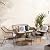 Grand patio 5-Piece Wicker Patio Furniture Set, Outdoor Conversation Set, Boho Style Chair Set with Cushions for Balcony, Porch, Garden (Natural)