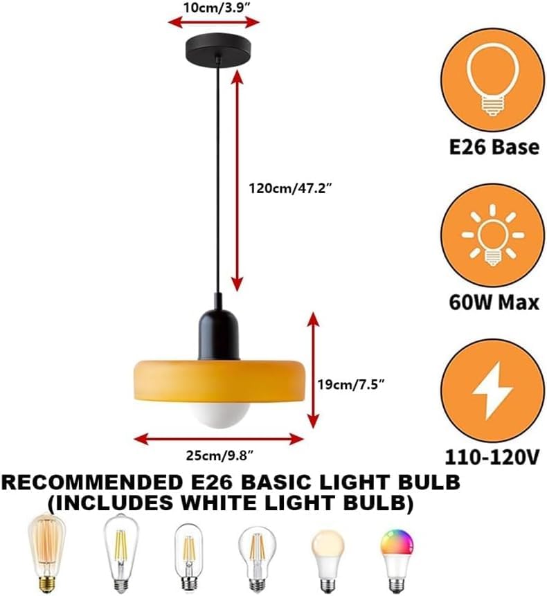 Lámpara de techo de diseño con cúpula de vidrio ajustable para iluminar la isla de cocina 3